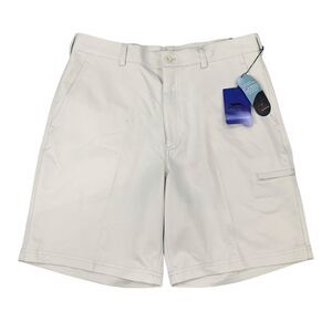 Slazenger Golf Shorts Mens 34 Beige High Rise Quick Dry Performance Hydro Dri